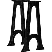 vidaXL Pied de banc 2 pcs Base voûtée Cadre en A Fonte