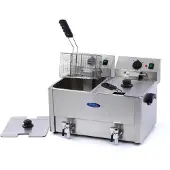 Maxima - Friteuse Gastro - 2 x 8 l - 2 paniers - avec robinet de vidange