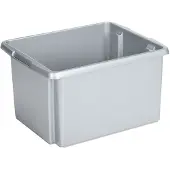 Sunware Bac gerbable et emboîtable Nesta 32 L argent 45,5 x 36 x 24 cm