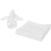 vidaXL Serviettes de table 50 pcs Blanc 50x50 cm