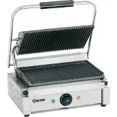 Bartscher Gril de contact "Panini", rainuré A150674, Machine à panini, Argent