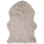 vidaXL Tapis 60 x 90 cm Peau de mouton synthétique Gris clair