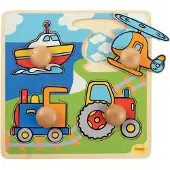 Bigjigs Mon premier puzzle des 4 moyens de transport, BJ 519,