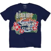 The Beach Boys T-Shirt Surfin In The USA Tropical Homme Bleu - Taille XXL