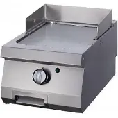 Maxima - Plaque de cuisson Gastro Heavy Duty - Chrome lisse - Unité unique - 70 cm de profondeur - Gaz