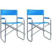 vidaXL Chaises de régie 2 pcs. acier bleu
