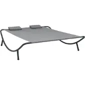 vidaXL Bain de soleil tissu anthracite