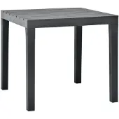 vidaXL Table de jardin anthracite 78x78x72 cm plastique