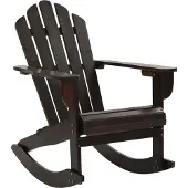 vidaXL Chaise à bascule de jardin en bois brun