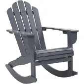 vidaXL Chaise à bascule de jardin en bois gris