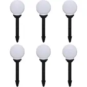 vidaXL Lampes de chemin 6 pcs. LED 20 cm avec piquet de terre