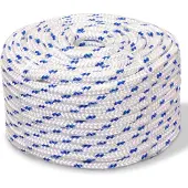 vidaXL Corde de bateau Polypropylène 6 mm 100 m Blanc