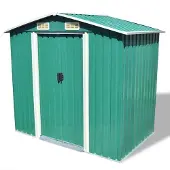 vidaXL Abri de jardin 204x132x186 cm métal vert