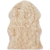 vidaXL Tapis 60 x 90 cm Peau de mouton synthétique Mélange de marron