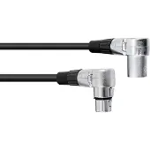 Omnitronic Câble XLR 3 pôles 1,5m 90° sw (1.50 m, Câbles XLR)