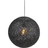QAZQA Suspension noire 45 cm - Corda
