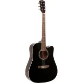 Fazley W40-BK guitare acoustique folk noire