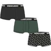 Urban Classics Boxers vert foncé / noir / blanc