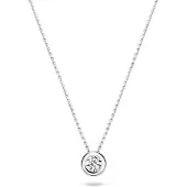 Blush Collier en or blanc 14 carats avec zircone 3052WZI