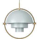 Gubi Multi-Lite Suspension Sea Grey Semi Matt | Brass | Large