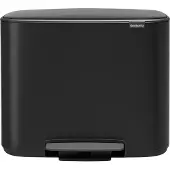 Brabantia Bo Pedal Bin 11 + 23 litres Noir Mat