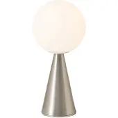 Fontana Arte Bilia Lampe de table Glass, Metal | Small | Satin nickel - White