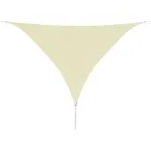 vidaXL Voile de parasol tissu oxford triangulaire 5x5x5 m crème