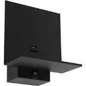QAZQA Applique murale moderne noire avec connexion USB - Flero