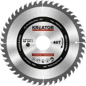 Kreator Lame de scie circulaire Ø 170 x 30 x 2,2 mm 48 dents pour le bois + 3 bagues de réduction