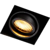 QAZQA Spot encastré noir inclinable et orientable sans cadre - Oneon Honey