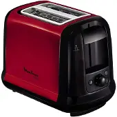 Moulinex Subito Grille-pain, 2 fentes, rouge, thermostat 7 positions