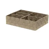 Compactor séparateur de tiroirs Panier de rangement Stan 5 compartiments taupe
