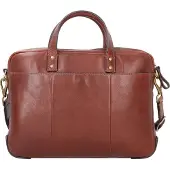 Fossil sac à main sac d'ordinateur portable pour ordinateur portable Haskell Brief Cognac brun