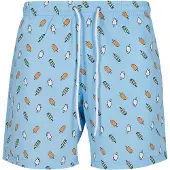 Urban Classics Shorts de bain bleu clair / jaune / blanc