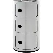 Kartell Componibili Classic Unité de Rangement Silver | 3 doors