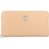 U.S. POLO ASSN. porte-monnaie Jones Zip Around Wallet Beige brun