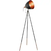 Eglo Lampadaire CHESTER Noir et cuivre 49386