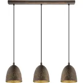 Eglo 49871 Safi Lampe à suspendre 3 flammes brun doré
