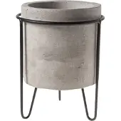 Cosy@home Pot de fleurs sur standard en métal Ø 13,5 cm gris