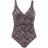 LASCANA Maillot de bain marron / noir / blanc