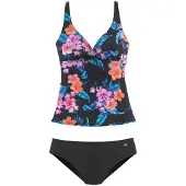 LASCANA Tankini bleu / violet / orange / noir