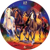 Art puzzle Puzzle Puzzle Horloge - Chevaux - 500 à 999 pièces