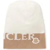 Moncler Bonnet en cachemire mélangé avec logo