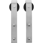 Intersteel 35450105 - Jeu de 2 roues rectangulaire pour système coulissante 450101, fixations compris, inox