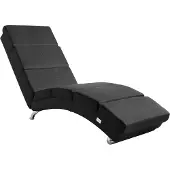Casaria Chaise de relaxation anthracite London en tissu
