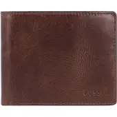 Fossil porte-monnaie Derrick Bifold With Flip ID Dark Brown brun