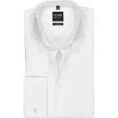 Olymp Chemise Level Five ML7 Blanc Manchette Double