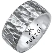 KUZZOI Bague noir / argent