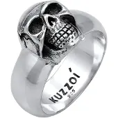 KUZZOI Bague 'Totenkopf' argent