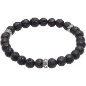 KUZZOI Bracelet noir / argent